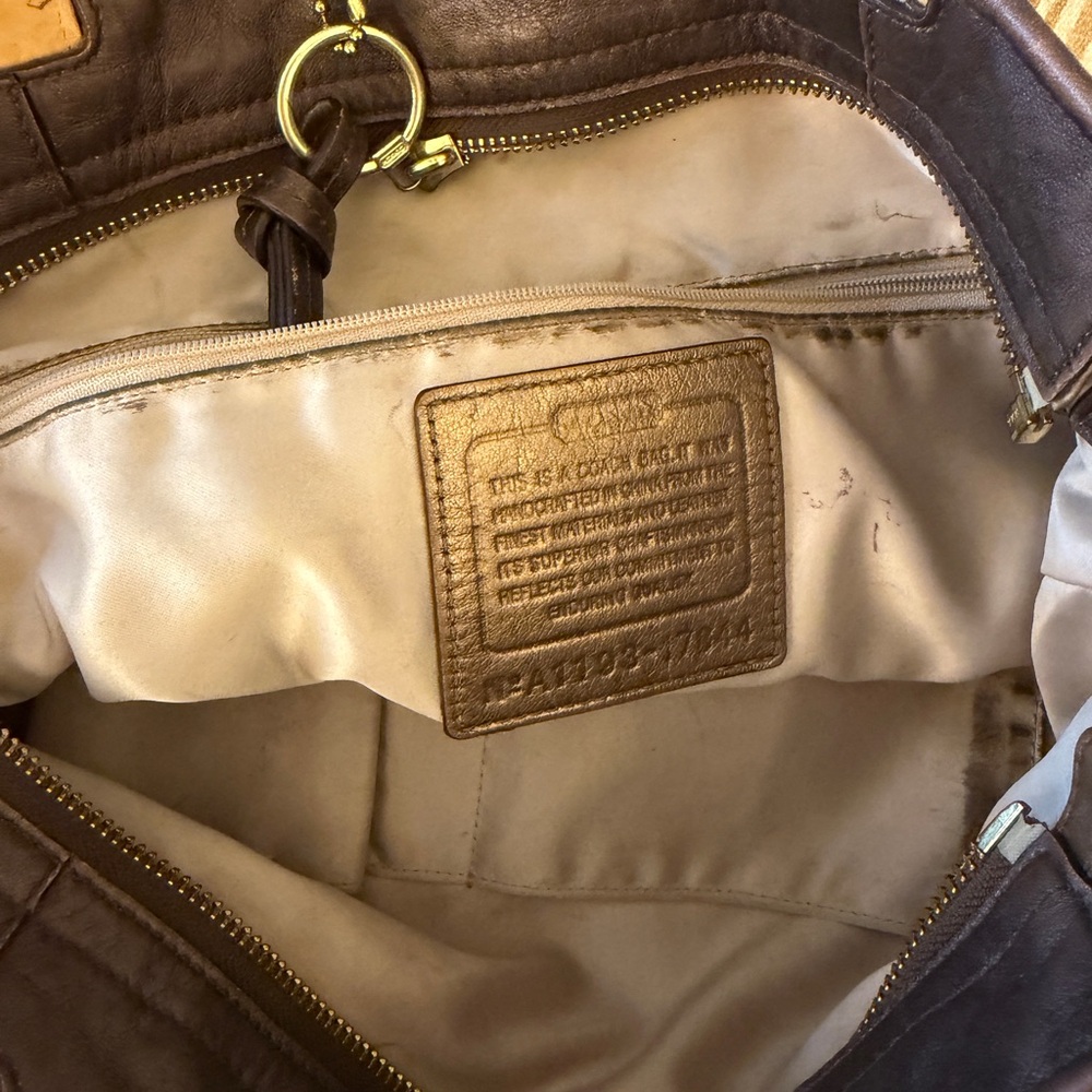 Coach Brown and Tan Tote Bag - Picture 2 of 3